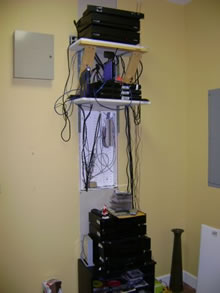 This is how another company left the wiring and equipment they installed in a home. 